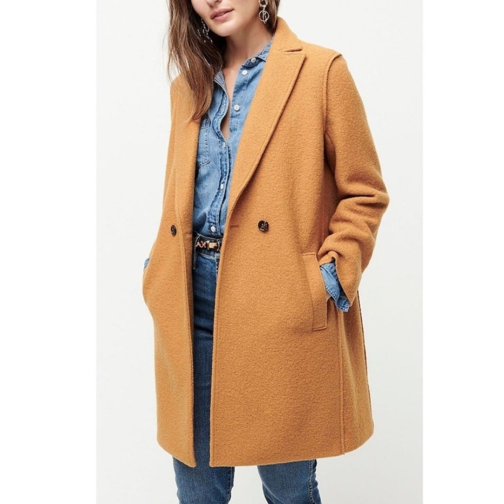 J. Crew Daphne Topcoat in Camel Italian Boiled Wool 2